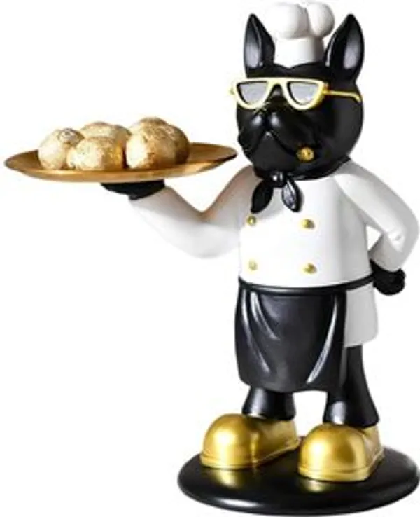 Chef_Bulldog_White_Statue_Decorative_Showpiece