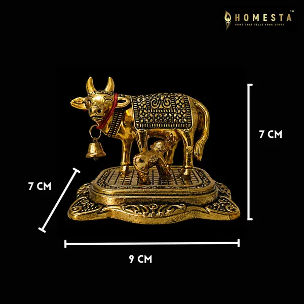 Kamdhenu_Cow_Calf_Decorative_Idol_Decorative_Showpiece_7_Cm_-_Pack_of_2