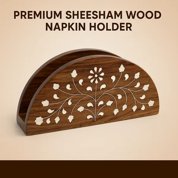 Brown_Wood_Decorative_Floral_Inlay_Napkin_Holder