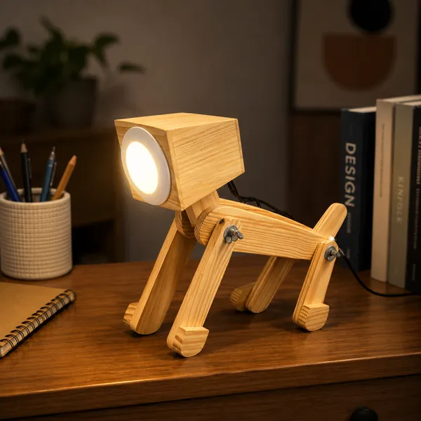 Wooden_Dog-Shaped_Table_Lamp