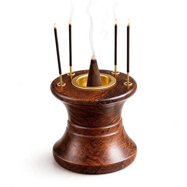 Brown_Wood_Traditional_Brass_Accent_Dhoop_And_Agarbatti_Holder