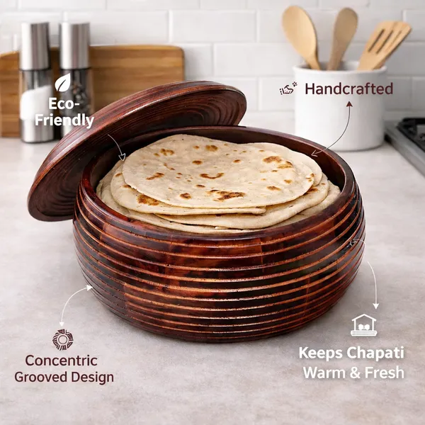 Wooden_Handcrafted_Concentric_Grooved_Chapati_Box