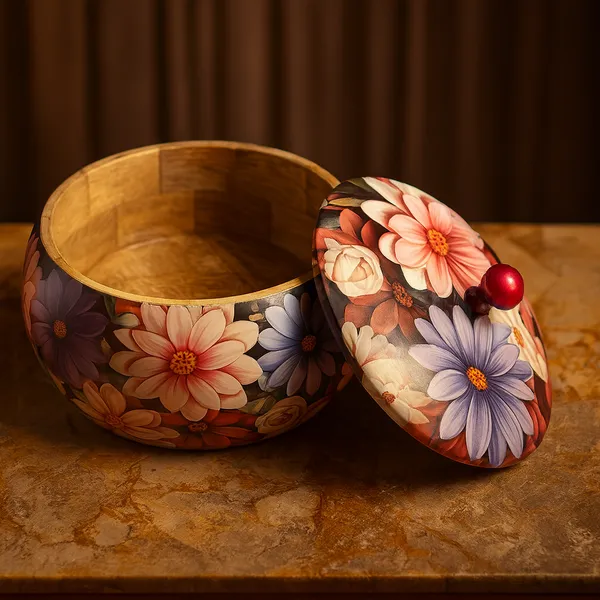 Wooden_Floral_Print_Round_Lidded_Storage_Box