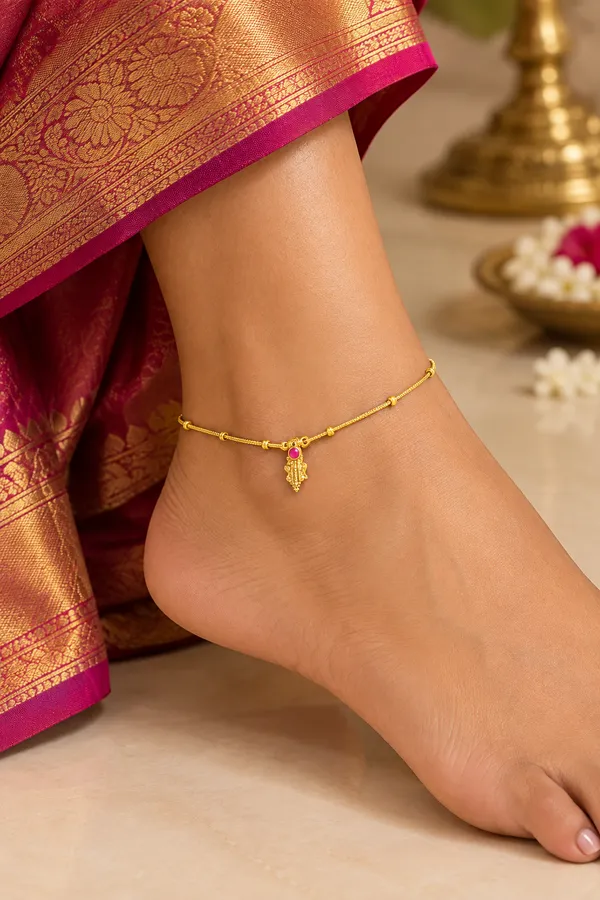 Gold_Brass_Anklet_For_Women