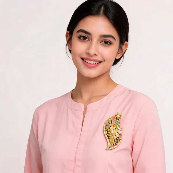 Gold_Brass_Brooch_For_Women