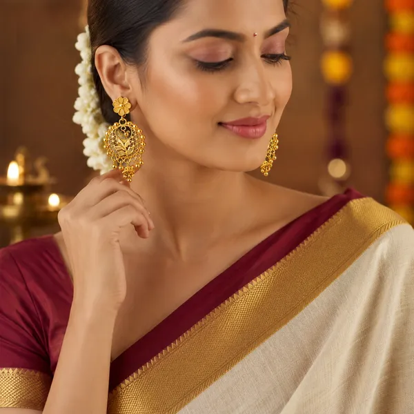 Gold_1_Gram_Gold_Filigree_Jhumka_Earrings_For_Women_-_Pack_of_4