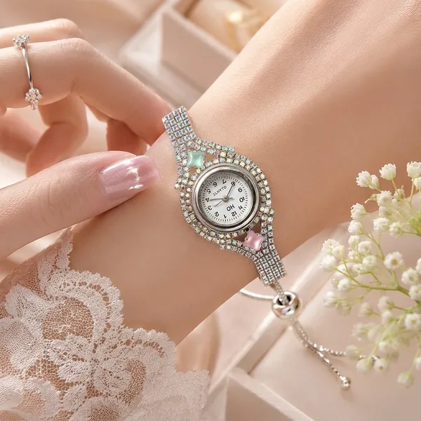 Blue_Rhinestone_Bracelet_Style_Analogue_Watch_For_Women