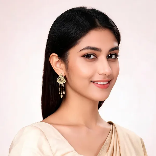 Gold_1_Gram_Gold_Teardrop_Dangling_Earrings_For_Women_-_Pack_of_4