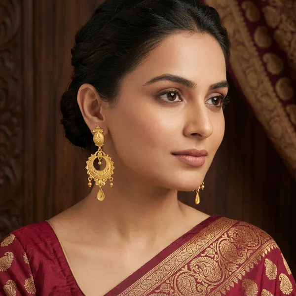 Gold_1_Gram_Gold_Teardrop_Jhumka_Earrings_For_Women_-_Pack_of_4