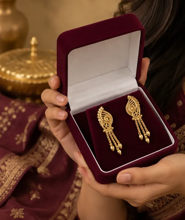 Gold_1_Gram_Gold_Teardrop_Pearl_Accent_Earrings_For_Women_-_Pack_of_4