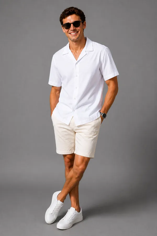 Men's_White_Cuban_Collar_Cotton_Flex_Shirt_�_The_Resort_Collection