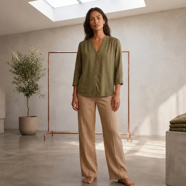 Olive_Green_Cotton_Relaxed_Fit_Shirt_For_Women