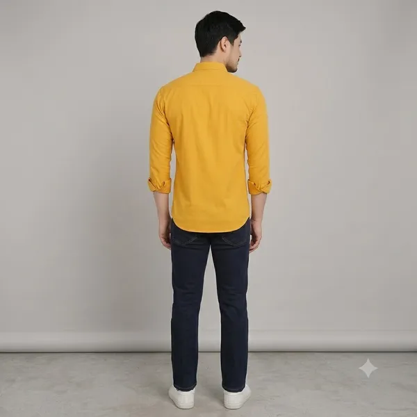 Men's_Solid_Cotton_Casual_Button-Down_Shirt_�_Mustard_Yellow_(Full_Sleeves)