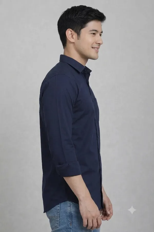 Men's_Solid_Cotton_Casual_Button-Down_Shirt_�_Dark_Blue_(Full_Sleeves)