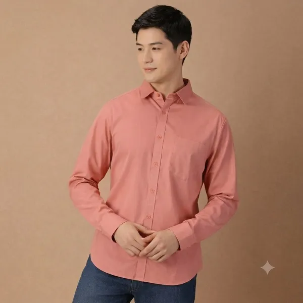 Men's_Solid_Cotton_Casual_Button-Down_Shirt_�_Peach_(Full_Sleeves)