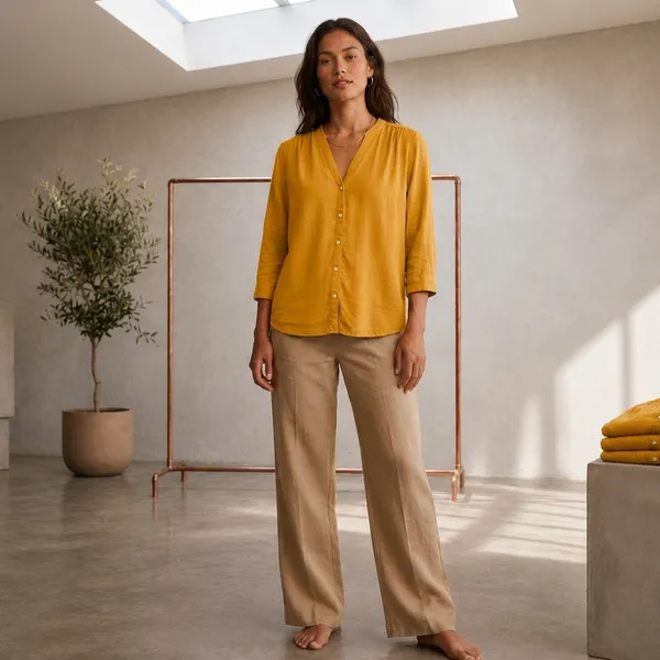 Mustard_Cotton_Relaxed_Fit_Button_Front_Top_For_Women
