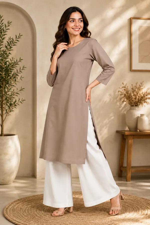 Women_Cotton_Round_Neck_Straight_Kurti_Casual_Everyday_Wear