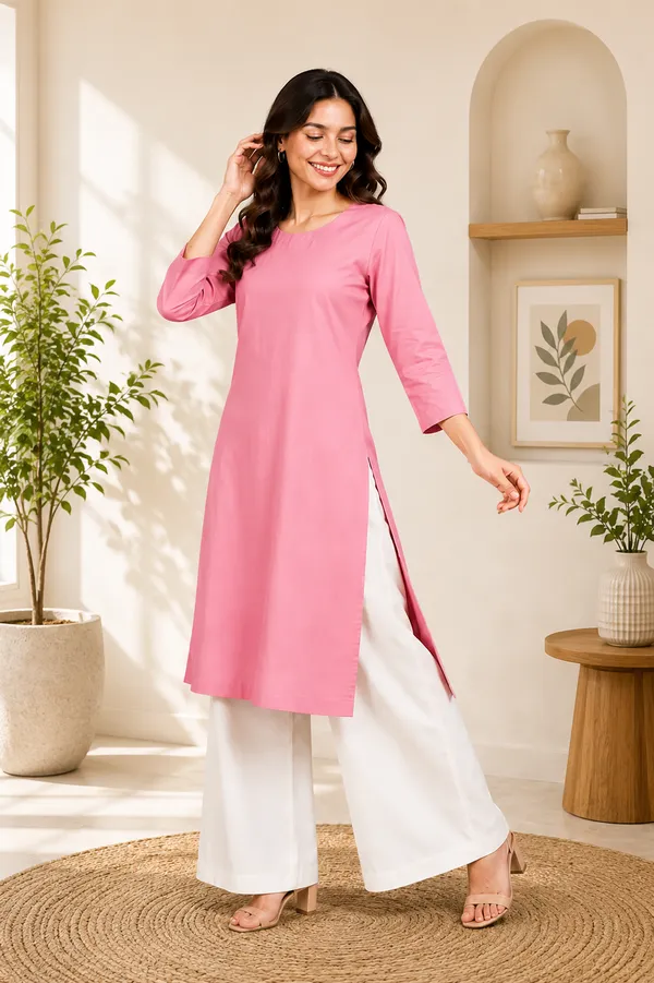 Women_Cotton_Round_Neck_Straight_Kurti_Casual_Everyday_Wear