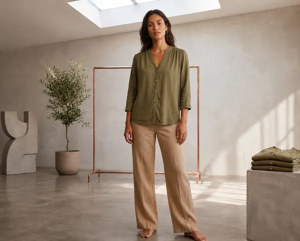 Olive_Green_Cotton_Relaxed_Fit_Shirt_For_Women