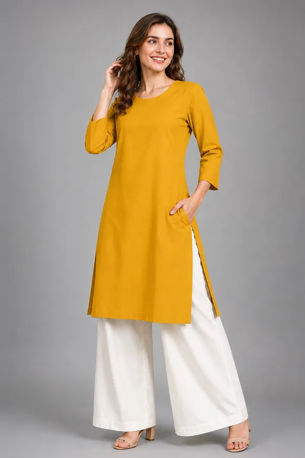 Women_Cotton_Round_Neck_Straight_Kurti_Casual_Everyday_Wear