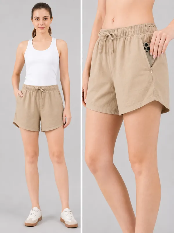 Women_Pure_Cotton_Breathable_Summer_Shorts_High-Waisted_Relaxed_Fit_Lounge_&_Sleepwear_Shorts