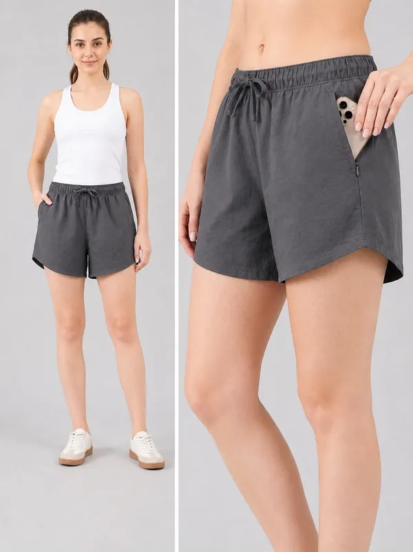 Women_Pure_Cotton_Breathable_Summer_Shorts_High-Waisted_Relaxed_Fit_Lounge_&_Sleepwear_Shorts