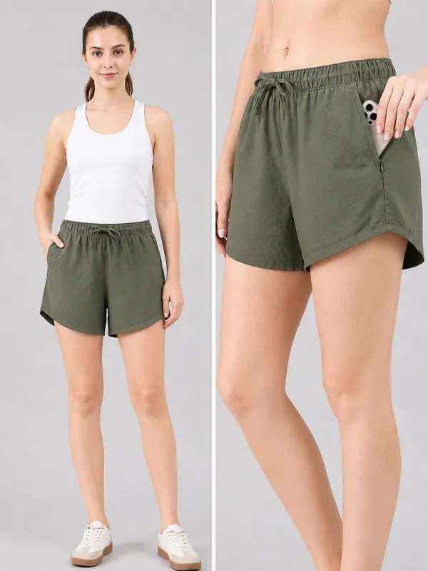 Women_Pure_Cotton_Breathable_Summer_Shorts_High-Waisted_Relaxed_Fit_Lounge_&_Sleepwear_Shorts
