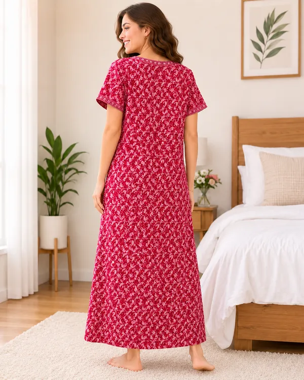 Women's_Pure_Cotton_Paisley_Printed_Maxi_Nighty_|_Free_Size_Pink_Nightdress