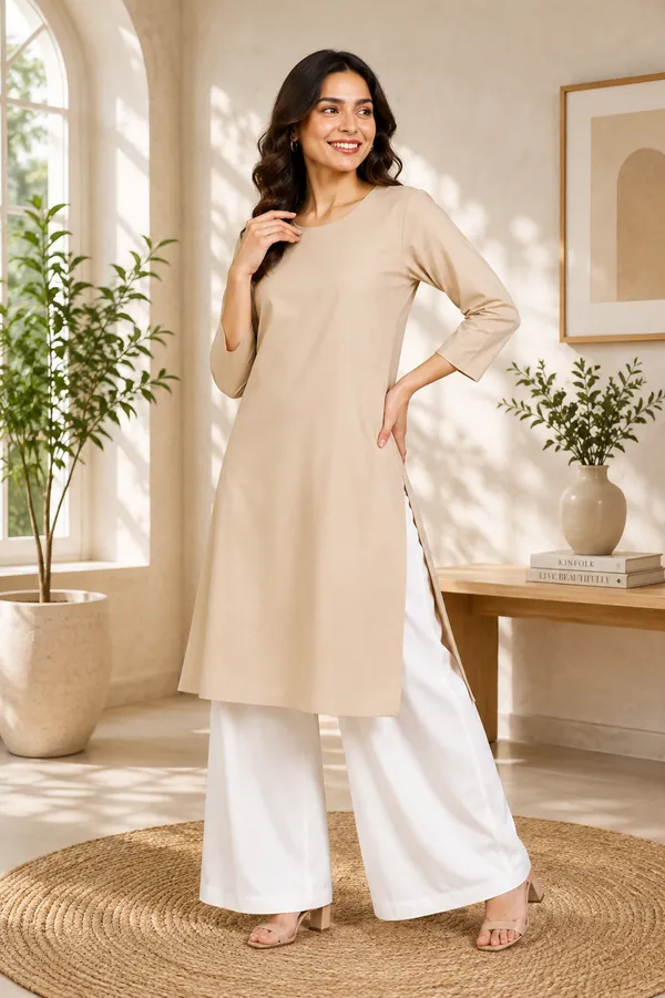 Women_Cotton_Round_Neck_Straight_Kurti_Casual_Everyday_Wear