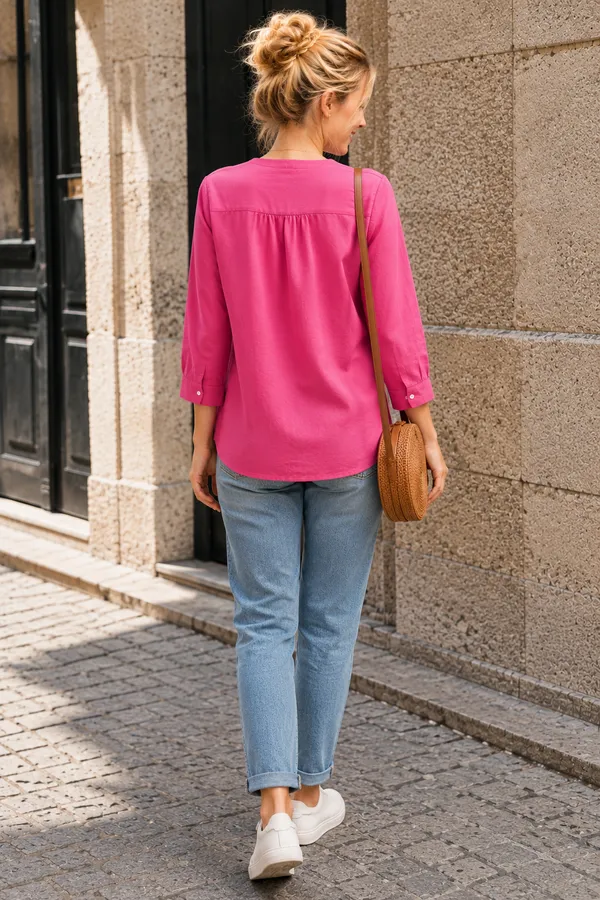 Magenta_Cotton_Relaxed_Fit_Button_Front_Shirt_For_Women