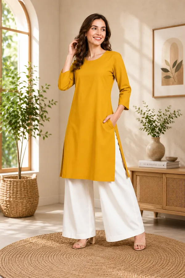 Women_Cotton_Round_Neck_Straight_Kurti_Casual_Everyday_Wear