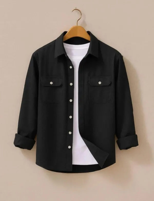 Black_Casual_Button_Down_Shirt_for_Men