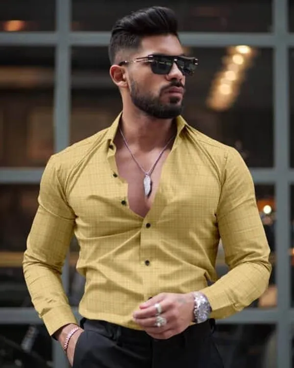 Mustard_Textured_Slim_Fit_Shirt_for_Men