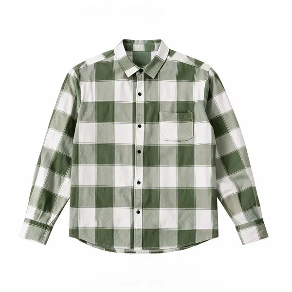 Green_Cotton_Plaid_Relaxed_Fit_Casual_Shirt_For_Men