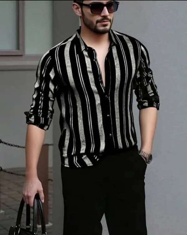 Black_Striped_Casual_Shirt_for_Men