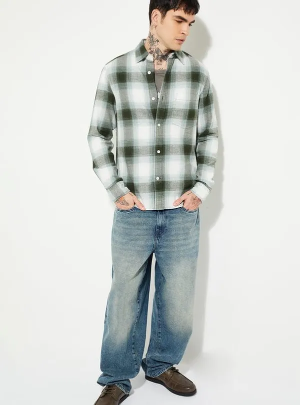 Green_Checkered_Casual_Shirt_for_Men