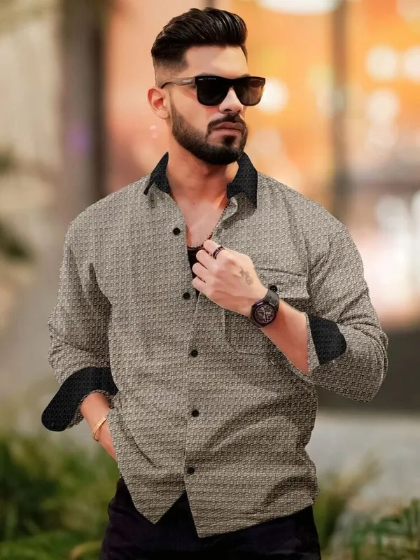 Grey_Textured_Casual_Shirt_for_Men