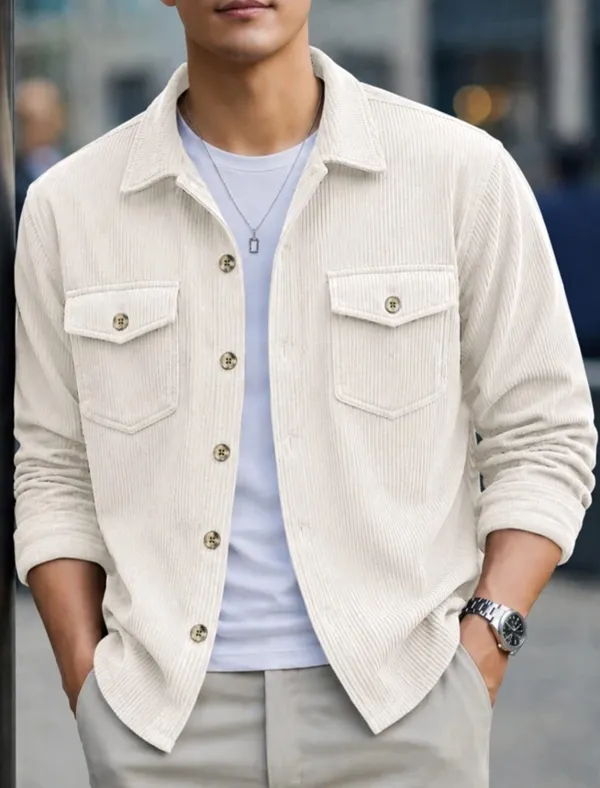 Ivory_Corduroy_Regular_Fit_Overshirt_for_Men