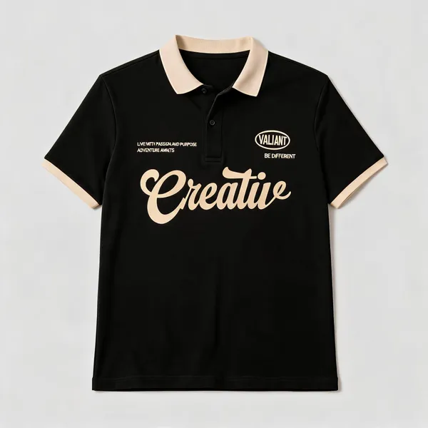 Black_Cotton_Polo_T_Shirt_For_Men