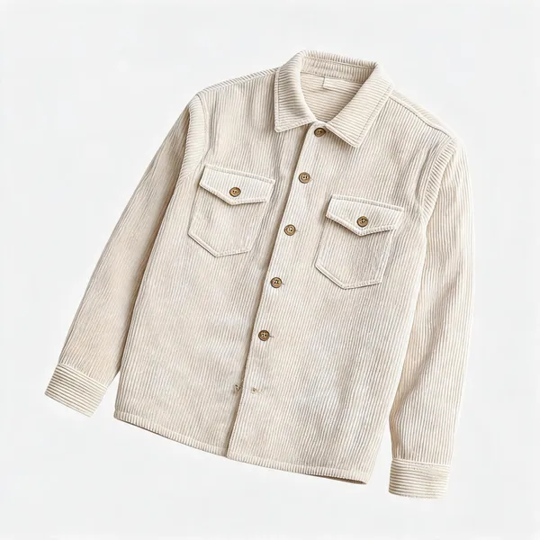 Ivory_Corduroy_Regular_Fit_Overshirt_For_Men