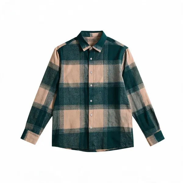 Green_Cotton_Plaid_Casual_Shirt_For_Men