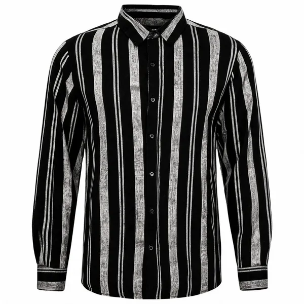 Black_Cotton_Relaxed_Fit_Striped_Casual_Shirt_For_Men