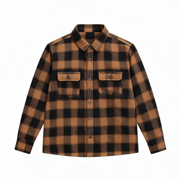 Brown_Cotton_Checked_Relaxed_Fit_Shirt_Jacket_For_Men