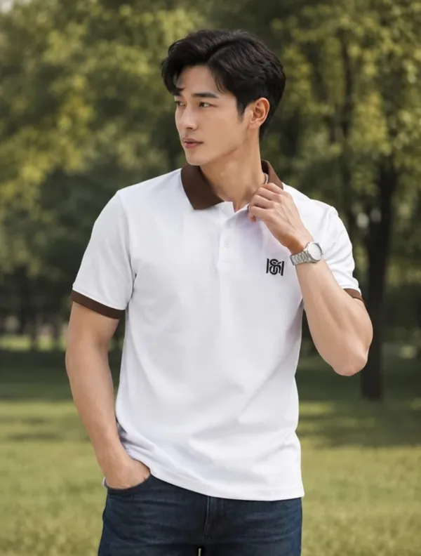 White_Casual_Fit_Polo_T-Shirt_for_Men