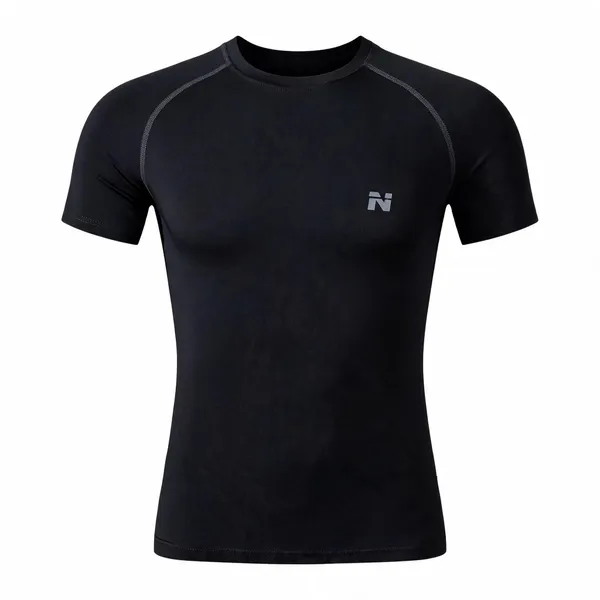 Black_Polyester_Compression_Fit_Sports_T_Shirt_For_Men
