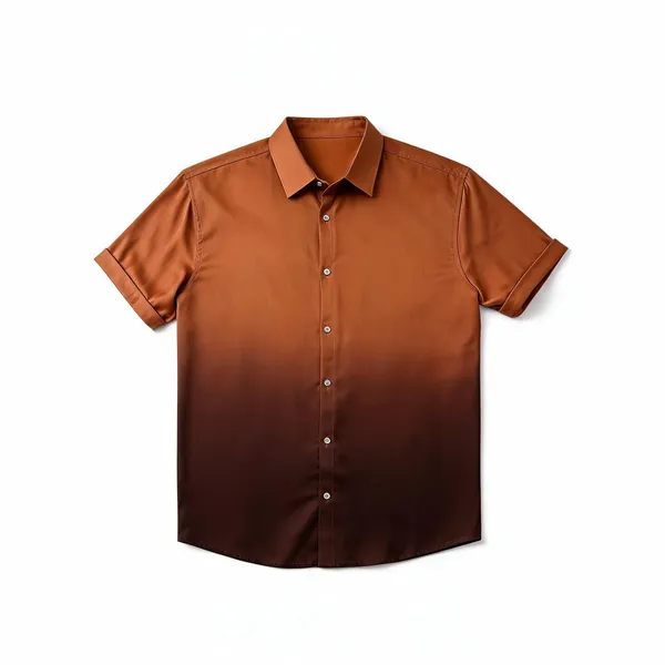 Brown_Cotton_Short_Sleeve_Casual_Shirt_For_Men