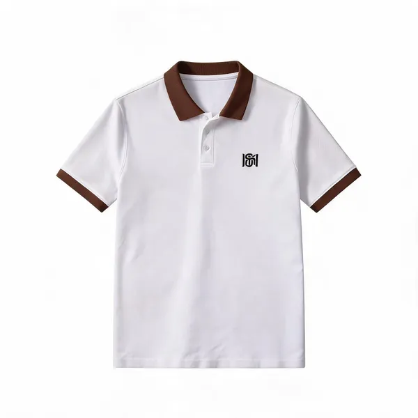 White_Cotton_Relaxed_Fit_Polo_T_Shirt_For_Men