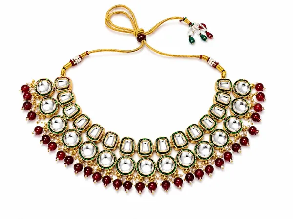 Gold_Tone_Traditional_Maang_Tikka_And_Earrings_Set_For_Women