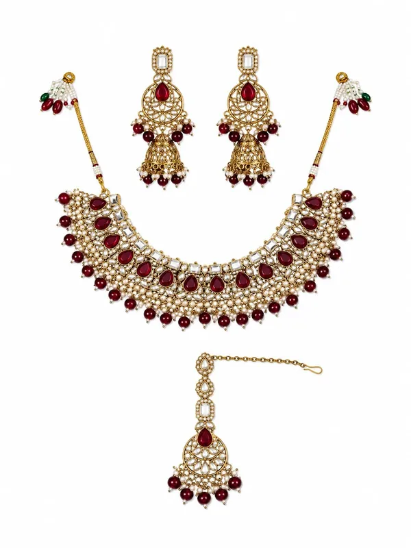Gold_Tone_Kundan_Maang_Tikka_And_Earrings_Set_for_Women