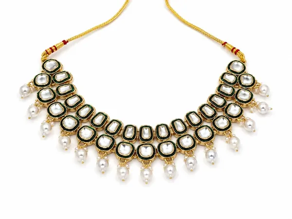 Gold_Tone_Kundan_Pearl_Necklace_And_Earrings_Set_for_Women